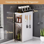 Ripiano portaoggetti da cucina in plastica - Mobiletto multiuso per la casa, organizer per barattoli di spezie, portaoggetti da cassetto, mobiletto salvaspazio