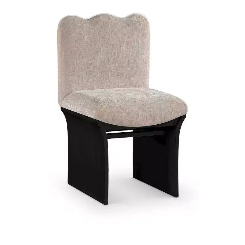 Meridina Furniture,Shaw Beige Chenille Fabric Upholstered Dining Chair