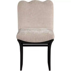 Sedia da pranzo imbottita Shaw in ciniglia beige