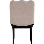 Sedia da pranzo imbottita Shaw in ciniglia beige