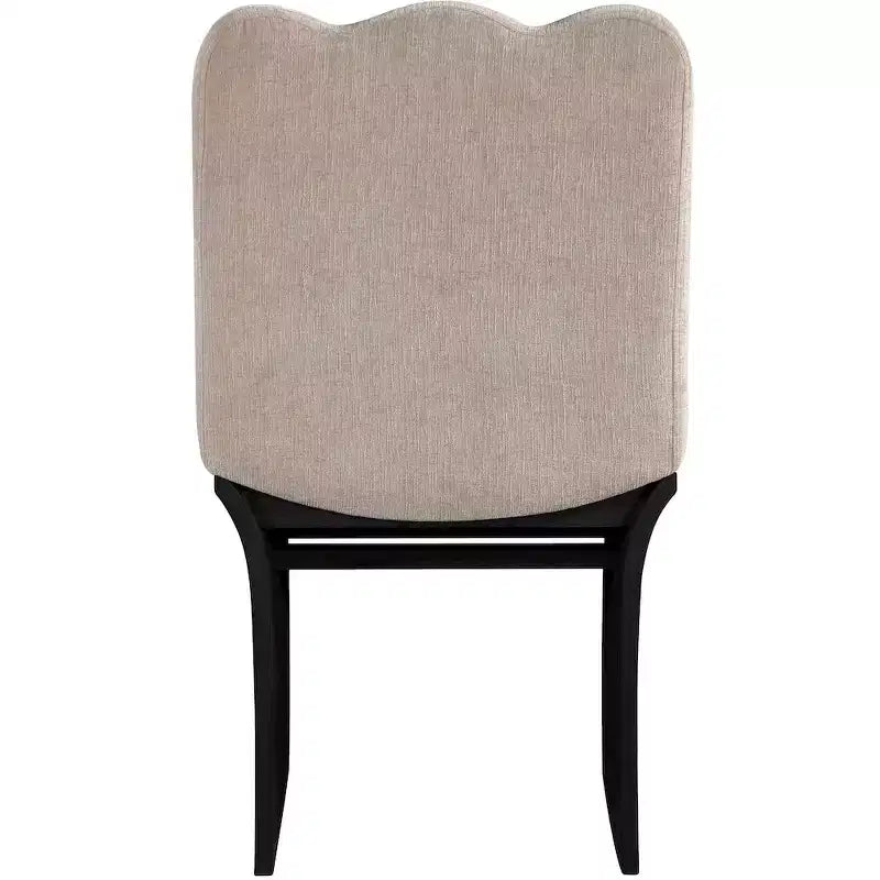 Sedia da pranzo imbottita Shaw in ciniglia beige