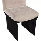 Sedia da pranzo imbottita Shaw in ciniglia beige