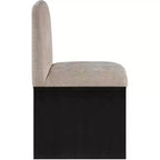 Sedia da pranzo imbottita Shaw in ciniglia beige