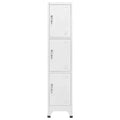 vidaXL Steel Locker Cabinet with 3 Compartments - Resistant, Easy Assembly, Secure Storage, and Easy Cleaning