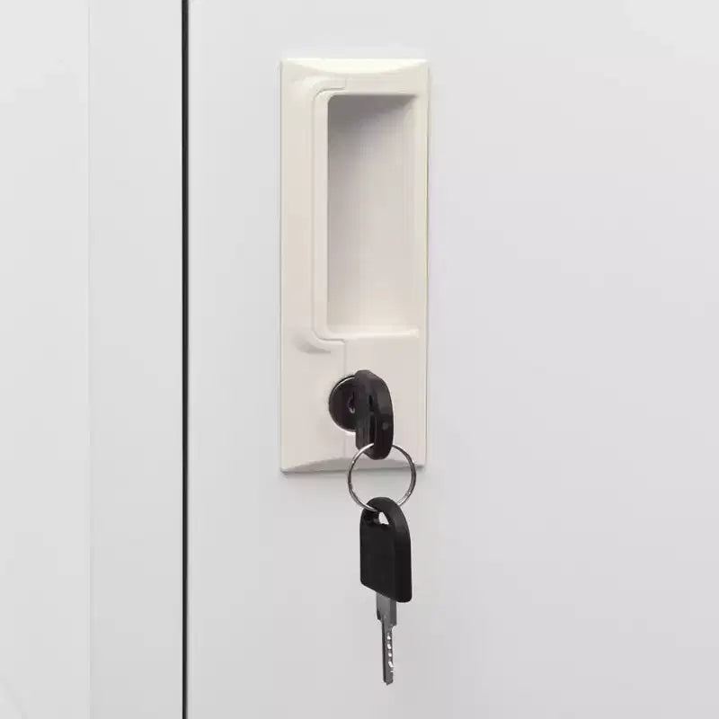 Armadietto Spogliatoio in Acciaio a 3 Scomparti - Resistente, Facile da Montare, Archiviazione Sicura e Facile da Pulire
