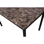 Tavolo da Pranzo 48 Tavolo da Pranzo Moderno Tavolo da Cucina con Piano in Finto Marmo e Gambe in Metallo per Sala da Pranzo, Soggiorno