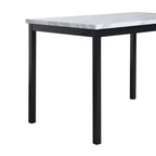 Tavolo da Pranzo 48 Tavolo da Pranzo Moderno Tavolo da Cucina con Piano in Finto Marmo e Gambe in Metallo per Sala da Pranzo, Soggiorno