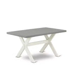 Tavolo da pranzo a 5 pezzi con piano in legno massello con finitura in rovere naturale e 4 sedie Parson