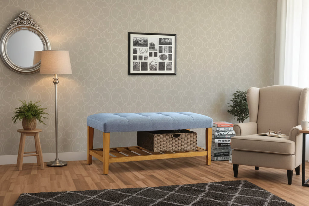 Royal Hampton Bench, Blue & Oak