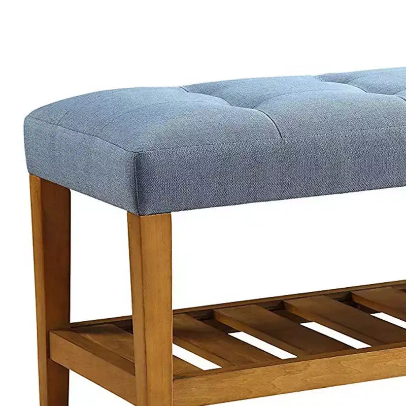 Panca Royal Hampton, blu e rovere