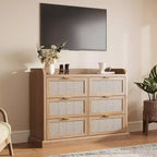 Comò Robusto a 6 Cassetti in Tessuto - Soluzione Contenitore da Scrivania con Tubi di Supporto in Metallo e Plastica per Camera da Letto, Dormitorio, Ingresso e Organizzazione