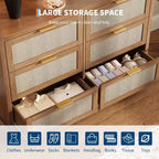 Comò Robusto a 6 Cassetti in Tessuto - Soluzione Contenitore da Scrivania con Tubi di Supporto in Metallo e Plastica per Camera da Letto, Dormitorio, Ingresso e Organizzazione