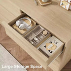 Comò a 6 cassetti per camera da letto, Comò doppio moderno con 6 cassetti, Cassettiera in legno per soggiorno, ingresso, corridoio