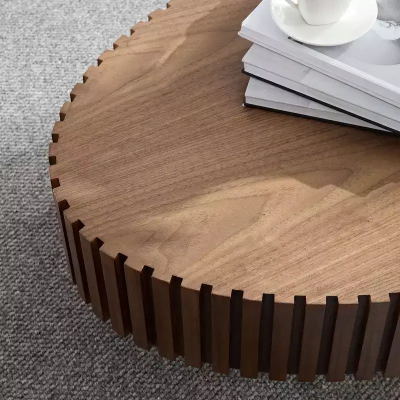 Tavolino da caffè ovale a tamburo moderno da 43 pollici, tavolino centrale in MDF per soggiorno e camera da letto, tavolino salvaspazio