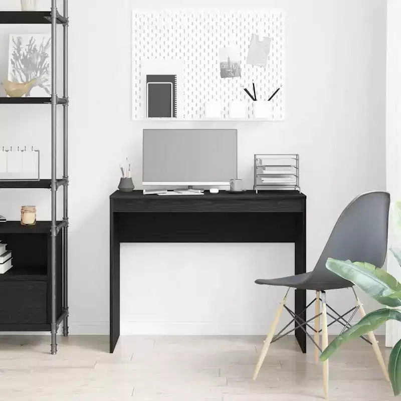 Scrivania piccola minimalista in legno ingegnerizzato rovere Sonoma