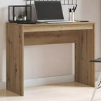 Scrivania piccola minimalista in legno ingegnerizzato rovere Sonoma
