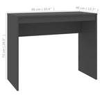 Scrivania piccola minimalista in legno ingegnerizzato rovere Sonoma