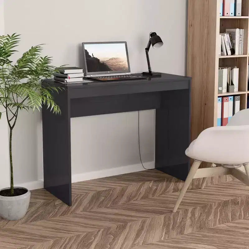 Scrivania piccola minimalista in legno ingegnerizzato rovere Sonoma