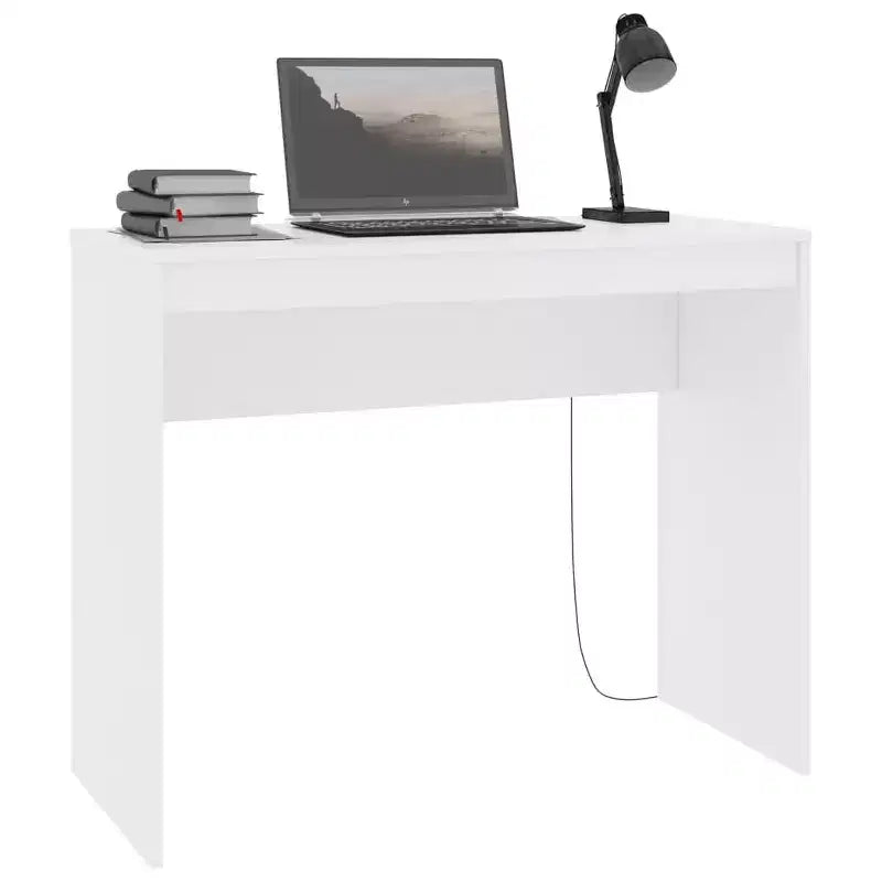 Scrivania piccola minimalista in legno ingegnerizzato rovere Sonoma