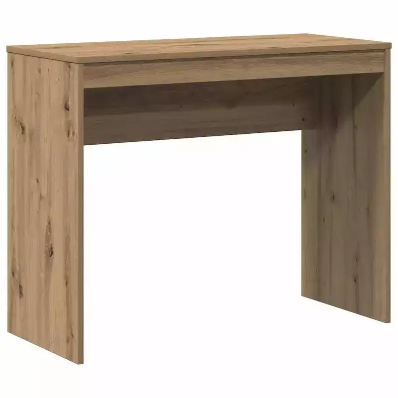 Scrivania piccola minimalista in legno ingegnerizzato rovere Sonoma