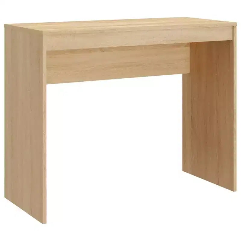 Scrivania piccola minimalista in legno ingegnerizzato rovere Sonoma